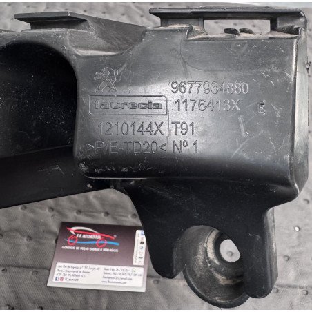 Peugeot 308 II Guia / Suporte Esquerdo Parachoques Traseiro