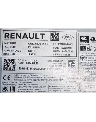 Dacia Duster III Display + Radio