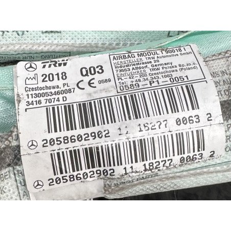 Mercedes Benz Classe C W205 Cortina Airbag Esquerda