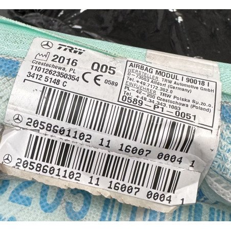 Mercedes Benz Classe C W205 Cortina Airbag Direita