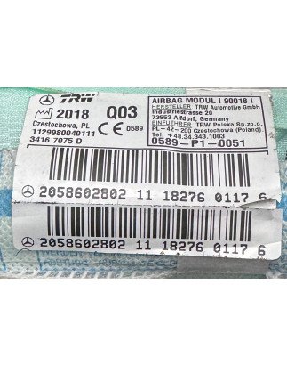 Mercedes Benz Classe C W205 Cortina Airbag Esquerda