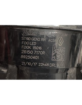 Renault Captur I / Captur II / Clio IV Farol Nevoeiro Direito